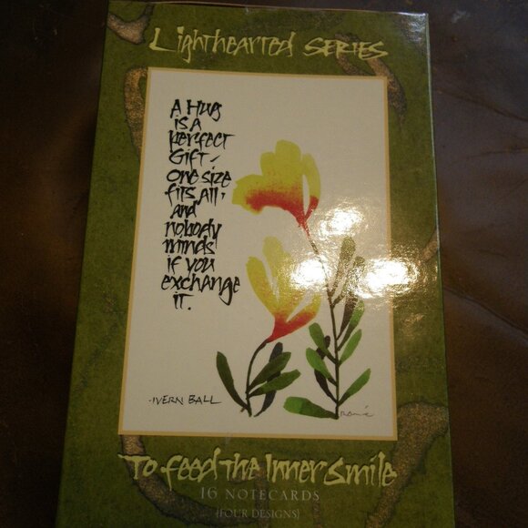 Lighthearted Series To Feed the Inner Smile 16 Notecards w/ Envelopes 4 Designs - Picture 1 of 2